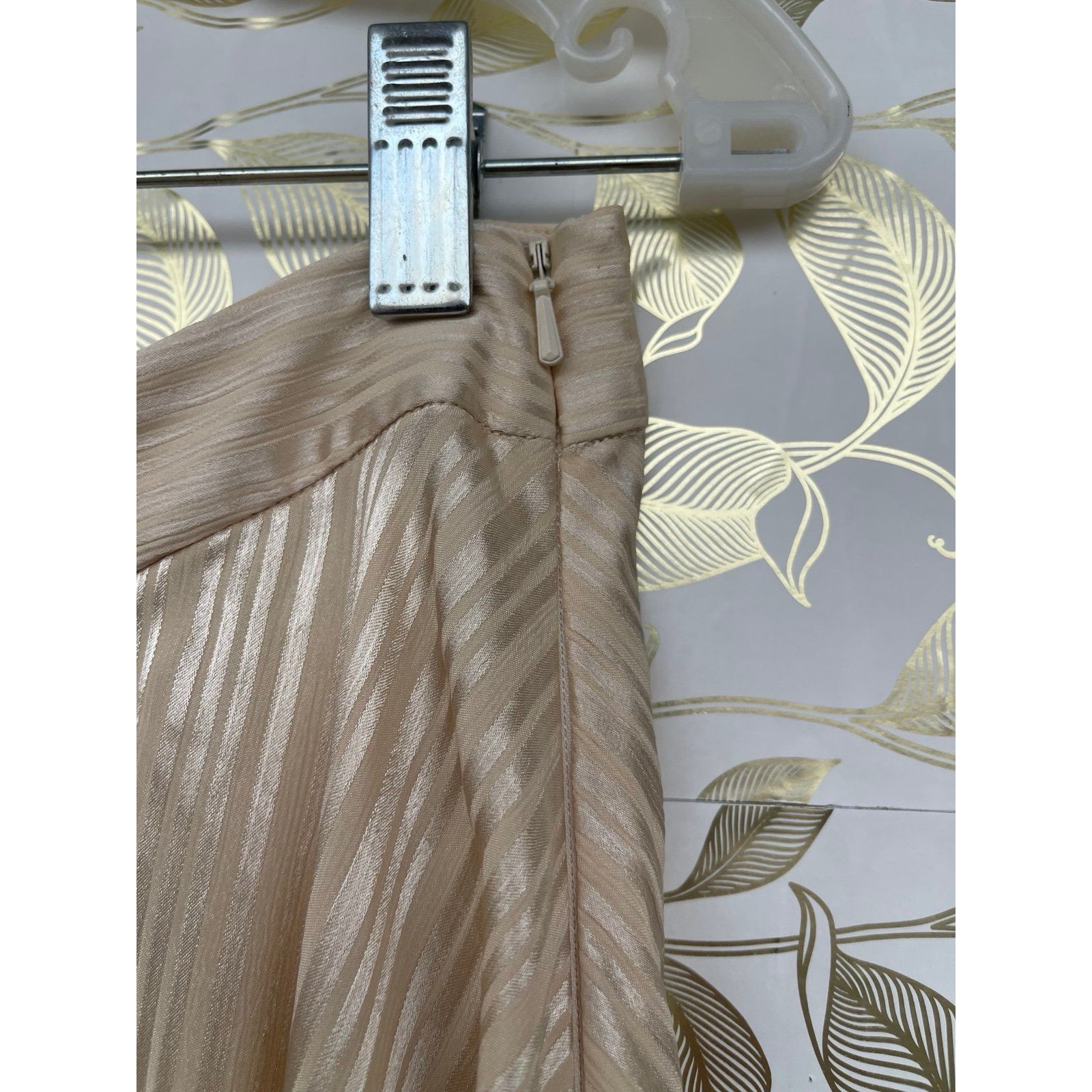 Nwt Vita Grace Satin Peplum Top & Asymmetric Skirt Set S/M Champagne Luxury — image 4 of 8